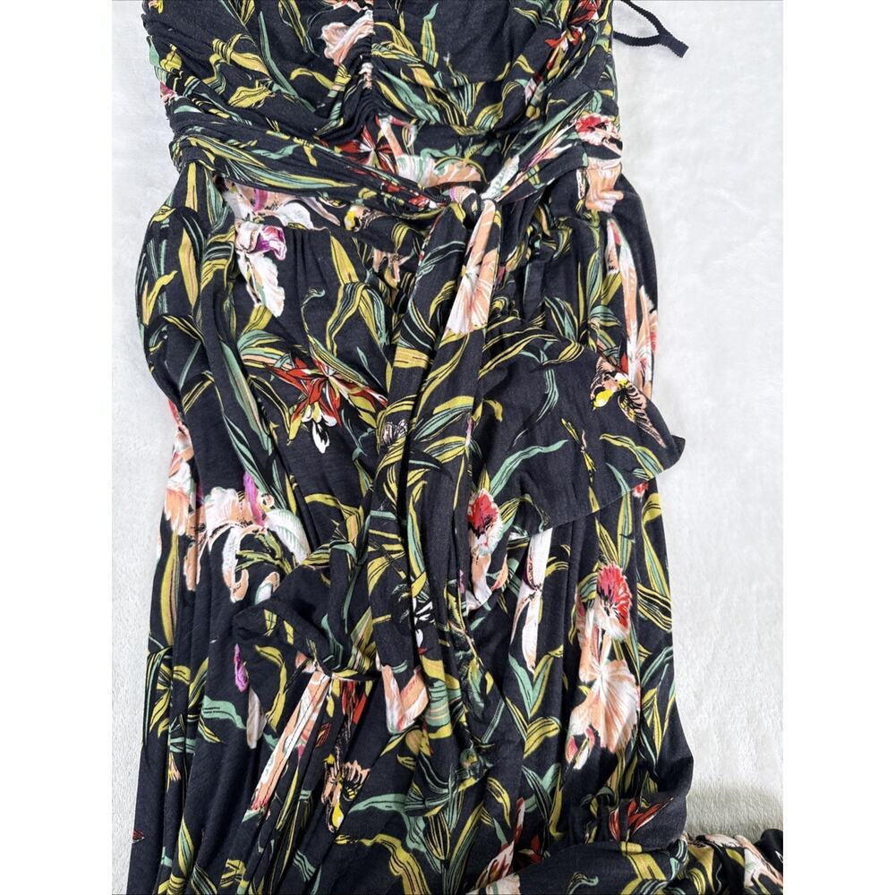 Maeve Anthropologie Gabriela Ruffled Wrap Maxi Dress Floral Print Dress Small - Picture 9 of 16